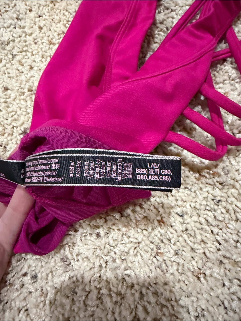 Victoria’s Secret Magenta Pink Sports Bra - Picture 3 of 4